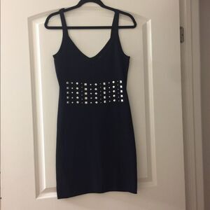 Beautiful dress with silver studs.